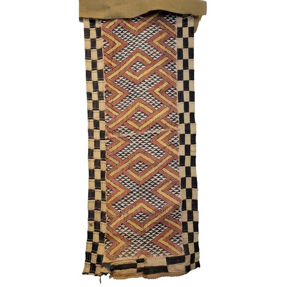 Antique Tribal Skirt Mens African Bark Textiles Kuba Dance - Picture 2 of 16